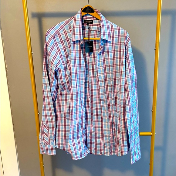 J. Maverick New York Plaid Button Down - L - Picture 1 of 6